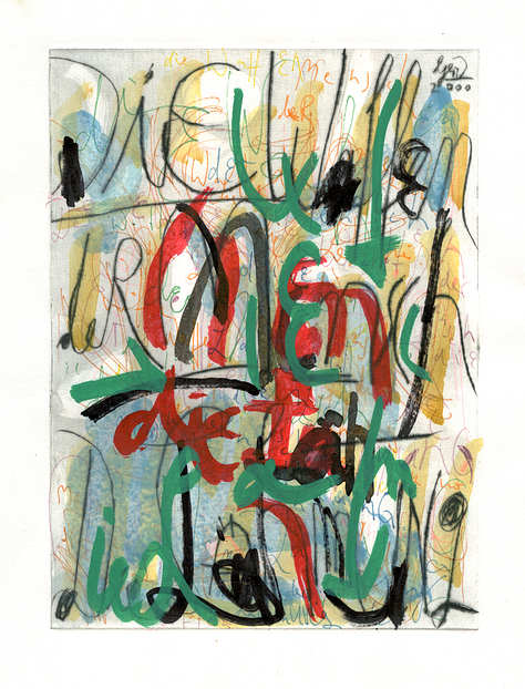 Gerd Sonntag, Kunst, Antonin Artaud, texte, art, Glas, glass, verre, artprice